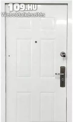 Acél biztonsági bejárati ajtó fehér