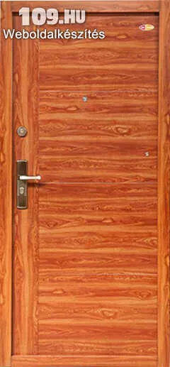 Acél biztonsági bejárati ajtó matt aranytölgy